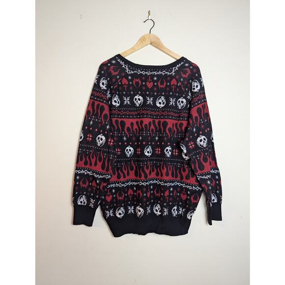 NWT Torrid Disney Villains Poison Apple Fair Isle Sweater - Picture 8 of 8